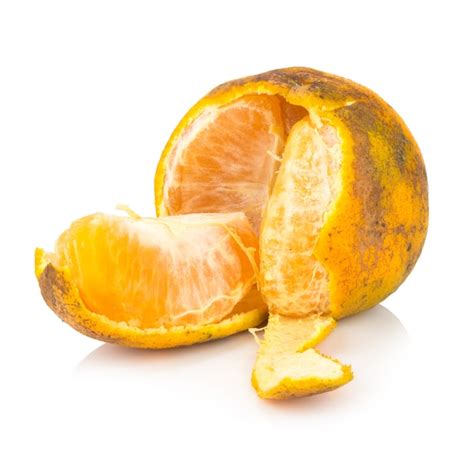 Premium Photo | Orange. rotten. dirty. ripe. peel. isolated on white background