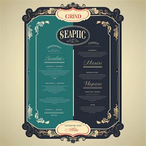 Premium Photo | A Set Of Menu Layout 2D Design With Vintage Style Frame Vector Creative Flat ...