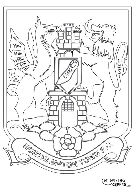 Northampton Town Badge Printable Colouring Page - Colouring Crafts