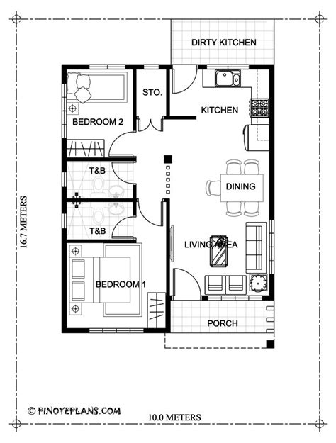 Extremely Gorgeous 2 Bedroom House Plans - Pinoy House Designs