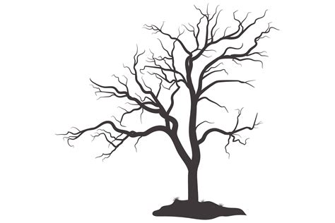 Scary Dead Tree Silhouette Image Graphic by CLton Studio Graphic · Creative Fabrica