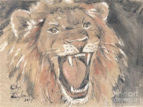 Lion Roar Painting by Kathye Arrington