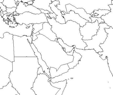 middle east outline maps - Middle East Maps - Map Pictures