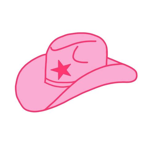 Pink Cowboy Hat Cartoon