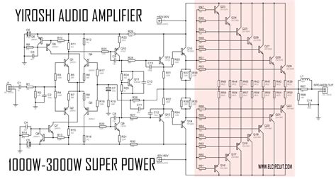 Super Power Amplifier Yiroshi Audio - 1000 Watt - Electronic Circuit