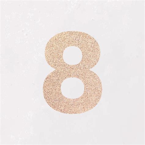 Golden glitter number set | Free transparent png - 2107870