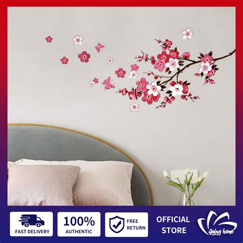 Japanese Cherry Blossom Wall Stickers Sakura Tree Branch Wall Decals ...