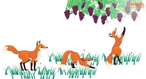 The Hungry Fox and the Grapes Story with Moral