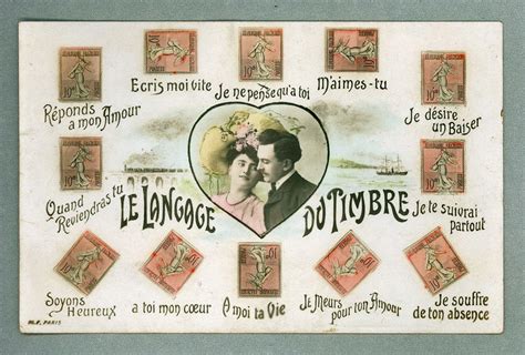 Le langage du timbre | Collection des cartes postales de la … | Flickr