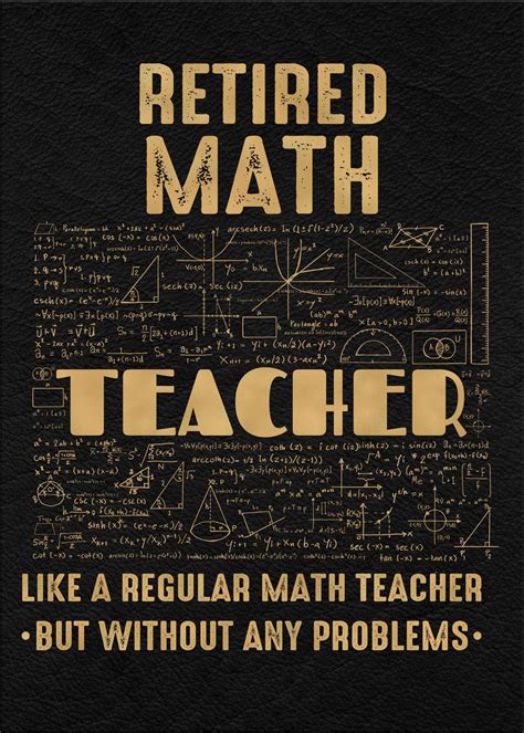 'Retired Math Teacher' Poster by XandYart | Displate