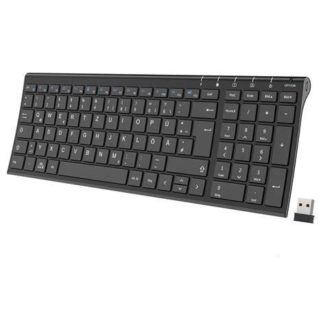 Buy iClever 2.4G Wireless Keyboard, German Layout, Aluminium ...