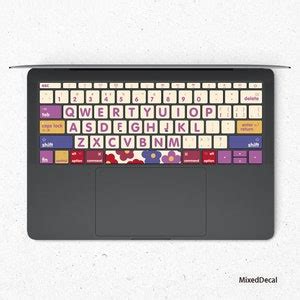 Purple Flower Keyboard Stickers Laptop Keyboard Cover Vinyl MacBook Keyboard Decal MacBook Skin ...