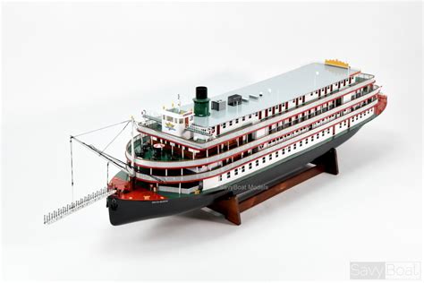 Delta Queen Steamboat Handcrafted Wooden Model Ship | SavyBoat