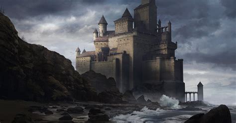 ArtStation - Castle with a view of the sea