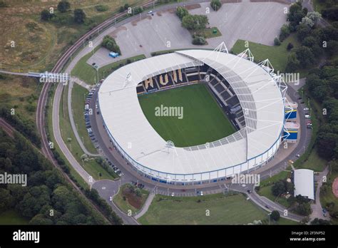 KC STADIUM, Hull. Aerial view. Home of Hull City Football Club (The Tigers) and Hull FC Rugby ...