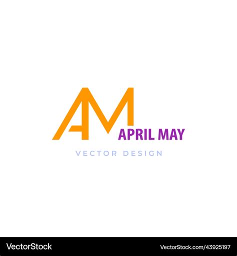 Am letters logo monogram design Royalty Free Vector Image