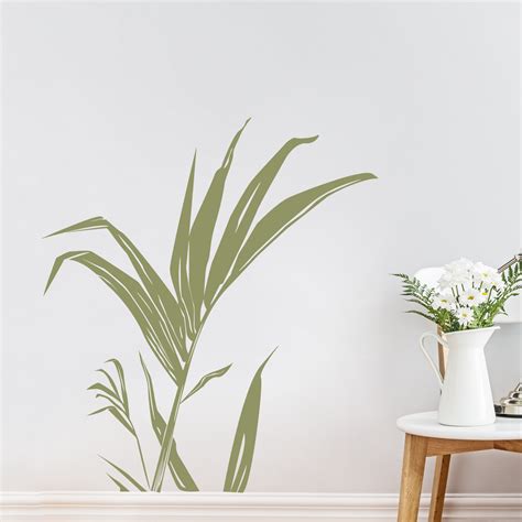 Palm Leaf Stem Wall Decal Sticker