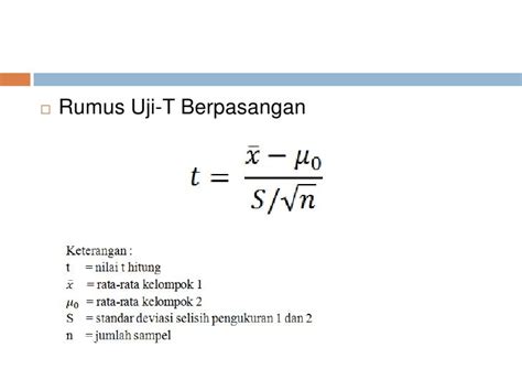 Ide 27+ Rumus Uji T Tunggal