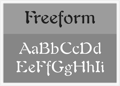 Freeform Font Alphabet Stencil Letter Stencils Stenci - vrogue.co