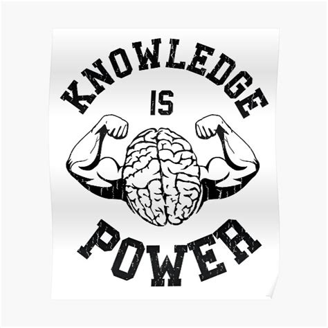 "Knowledge is Power" Poster by oberdoofus | Redbubble