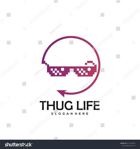 Thug Life Logo Gradient Colorful Stock Vector (Royalty Free) 2015497820 ...