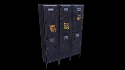 Post Abandoned School Lockers - 3D model by JamesBrady (@polylove) [20fa212] - Sketchfab