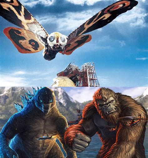 Godzilla and Kong vs Mothra 1961 by MnstrFrc on DeviantArt