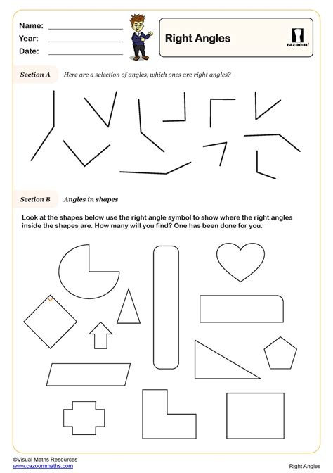 Right angles Worksheet | Fun and Engaging Year 3 PDF Worksheets