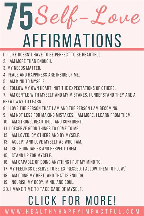 125 Powerful Self Love Affirmations to Build Self-Esteem & Confidence ...