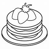 Pancakes And strawberries Outline coloring Book Page Line Art Drawing  sketch template