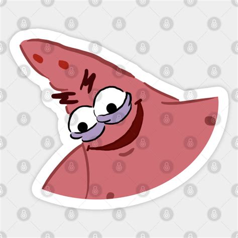 Evil Patrick Meme - Patrick Star - Sticker | TeePublic