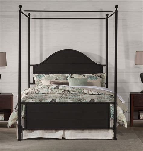 Hillsdale Cumberland Canopy Bed - Textured Black 2113-Canopy-Bed | HillsdaleFurnitureMart.com