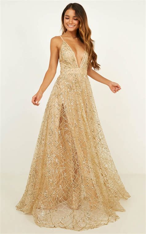 Eternal Sunshine Maxi Dress in Gold Sequin Tulle | Showpo | Gold dresses long, Dresses, Ceremony ...