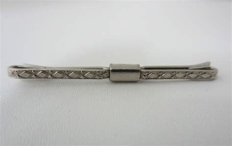 Vintage Men s Accessories Collar Clip Decorative Design Silver Tone Metal | Silver tone metal ...