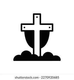 Vector Black Icon Cross Stock Vector (Royalty Free) 2270920685 | Shutterstock