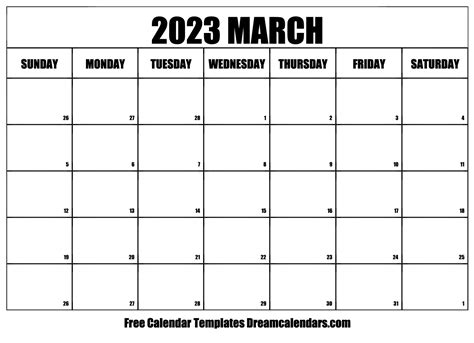 march 2023 calendar free printable calendar - march 2023 calendar free printable calendar | free ...