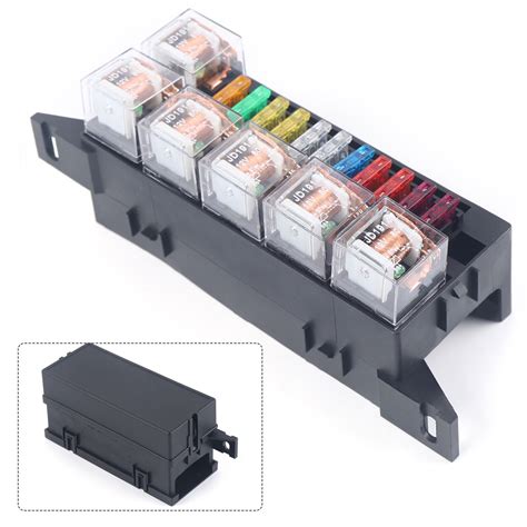 Universal 12V Auto Car 11-way Relay Fuse Box Block Holde with 11 Fuses 6 Relays | eBay