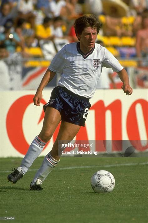 Peter Beardsley of England in action during a 1986 World Cup match ...