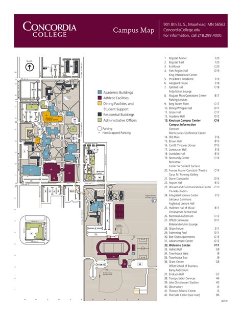 Concordia University Nebraska Campus Map | Printable Templates Free