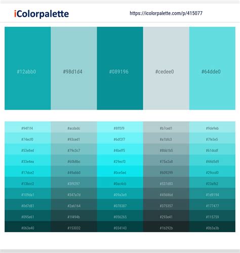 20 Turquoise Color Palettes | Curated collection of Color Palettes