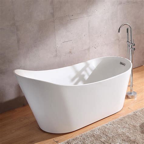 Oval Freestanding Tub | 70 Inch Bathtub | Narrow Freestanding Tub