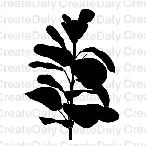 Fiddle-leaf Fig SVG Plant SVG Fiddle-leaf Fig Clip Art Digital Download - Etsy