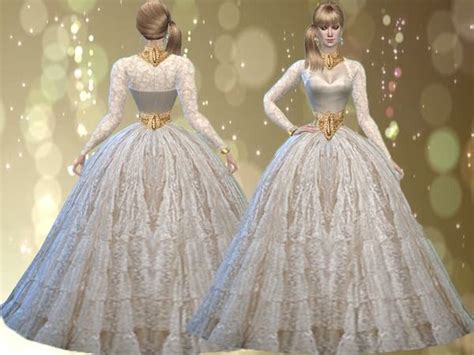 Lace off white Ball Gown http://www.thesimsresource.com/members/TrudieOpp/downloads/details ...