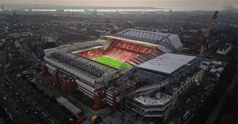 Latest image of Anfield Road expansion after drone footage as Liverpool ...