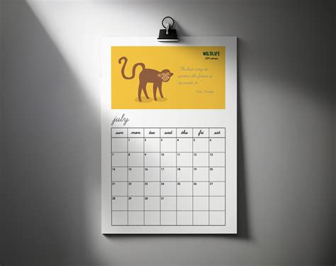 Animals Printable 2024 Calendar Planner, Seasonal 12 Monthly Pages ...