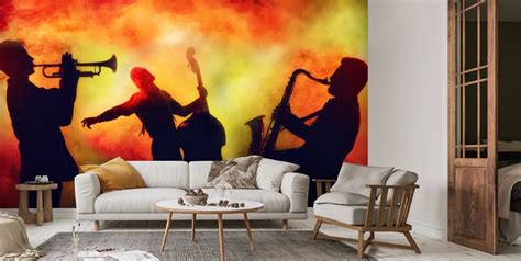 Jazz Band Wall Mural | Wallsauce US