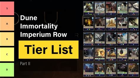 Dune Imperium Strategy: Immortality - Imperium Cards Tier List Part II - YouTube