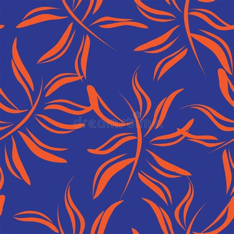 Tropical Botanical Leaf Seamless Pattern Background Stock Vector - Illustration of summer, hand ...