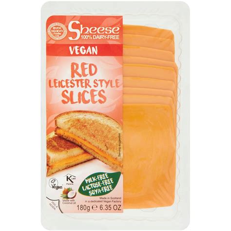 Sheese Red Leicester Vegan Cheese Slices 180g