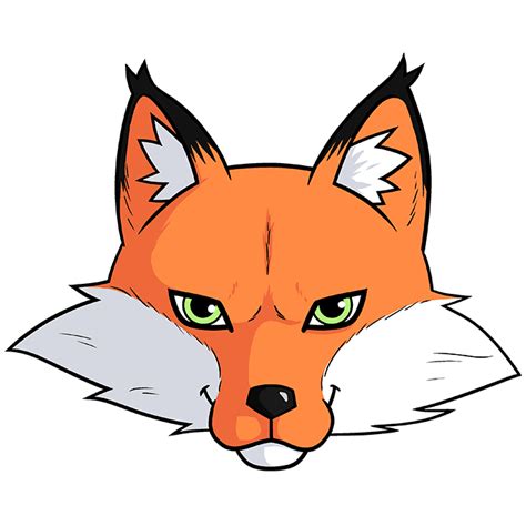 red fox face drawing How to draw a fox face